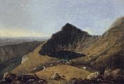 Richard  Wilson Llyn-y-Cau oil on canvas